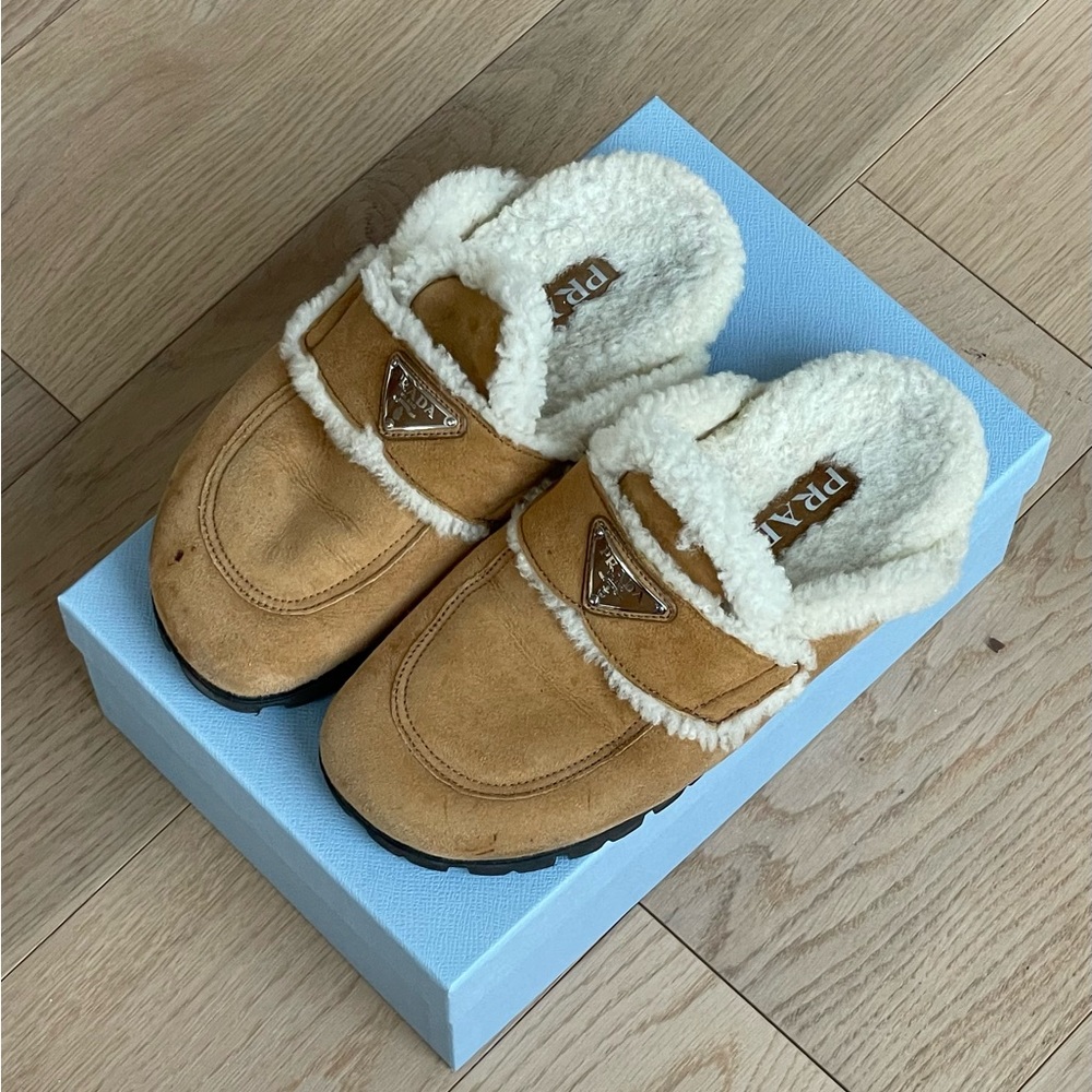 Prada Shearling Slippers